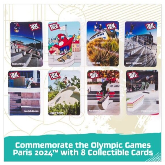 Tech Deck Competition Legends 8-Pk Mini Skateboards Olympic Games Paris 202 - Picture 5 of 9